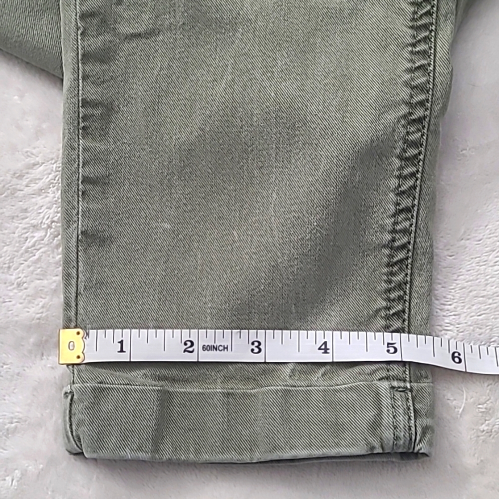 Paige Olive Green Jogger Pants Size 26 Stretch Tapered Casual Loungecore Y2K - Picture 8 of 15